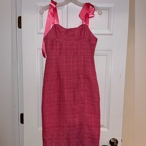 Beautiful Pink Tweed Bustier Dress